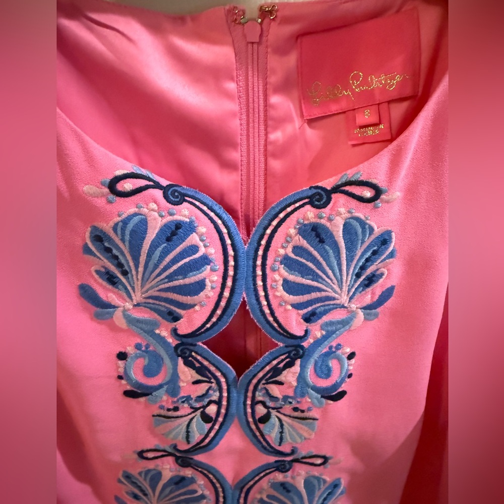 Lilly Pulitzer Pink Halter Sundress Resort Wear - Picture 4 of 7
